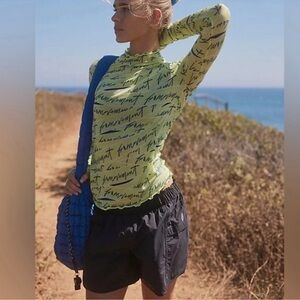 Free People! FP Movement High Jump Mesh Long Sleeve Top NWOT!